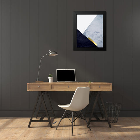 Mountain Grey 3 Black Modern Wood Framed Art Print by Urban Epiphany