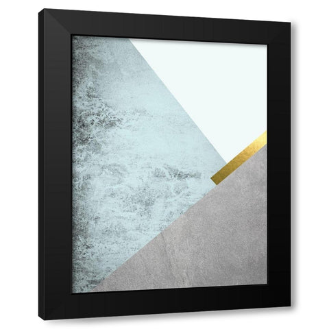 Turquoise Mountains 1 Black Modern Wood Framed Art Print with Double Matting by Urban Epiphany