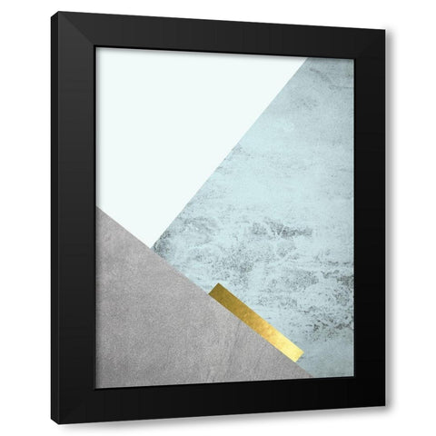 Turquoise Mountains 3 Black Modern Wood Framed Art Print with Double Matting by Urban Epiphany