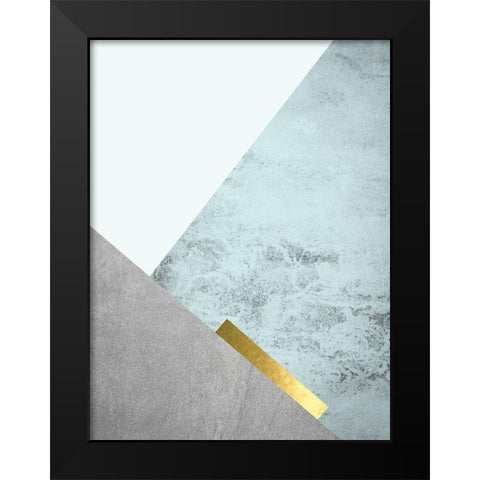 Turquoise Mountains 3 Black Modern Wood Framed Art Print by Urban Epiphany