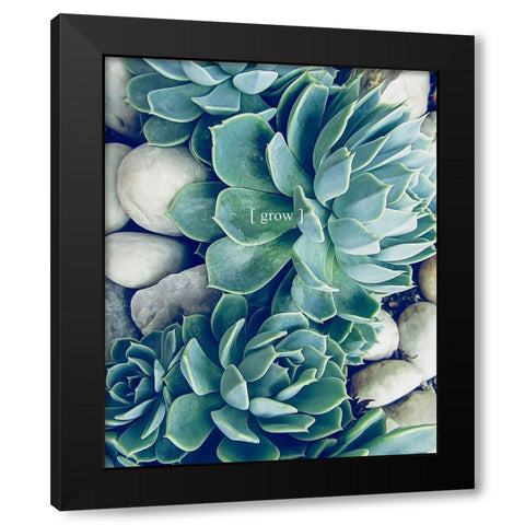 Grow Calm 2 Black Modern Wood Framed Art Print by Urban Epiphany