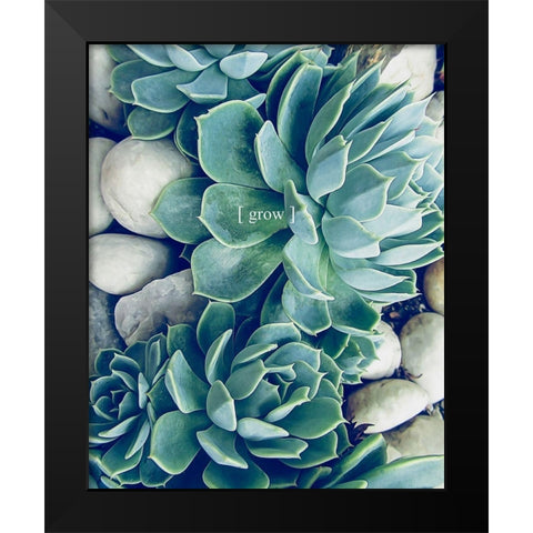 Grow Calm 2 Black Modern Wood Framed Art Print by Urban Epiphany