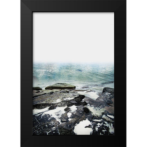 Coastline 1 Black Modern Wood Framed Art Print by Urban Epiphany