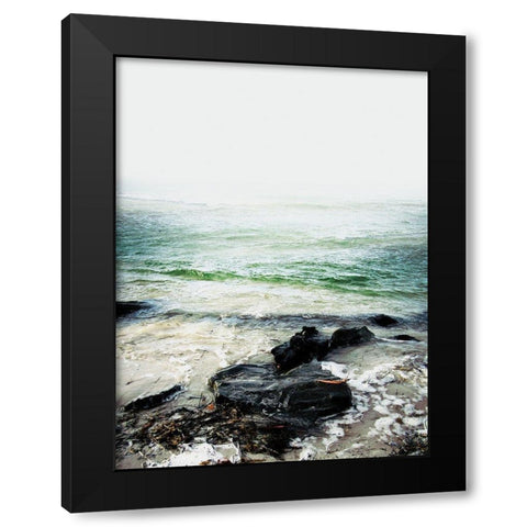 Coastline 2 Black Modern Wood Framed Art Print with Double Matting by Urban Epiphany