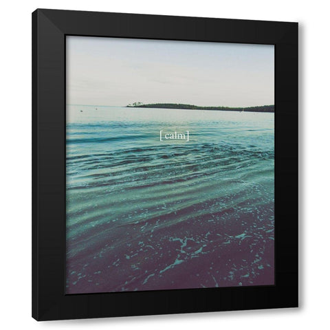 Grow Calm 1 Black Modern Wood Framed Art Print by Urban Epiphany