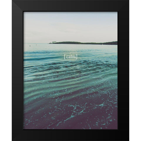 Grow Calm 1 Black Modern Wood Framed Art Print by Urban Epiphany