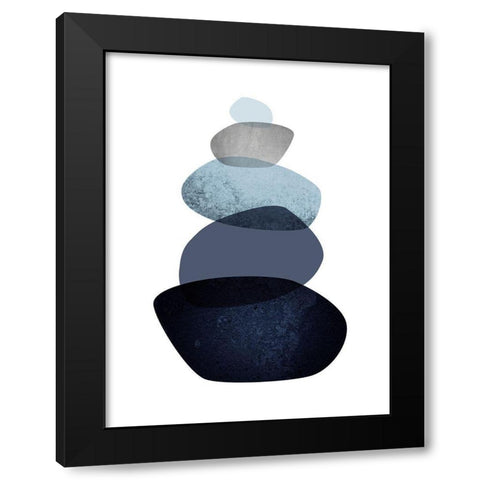 Balance Black Modern Wood Framed Art Print with Double Matting by Urban Epiphany