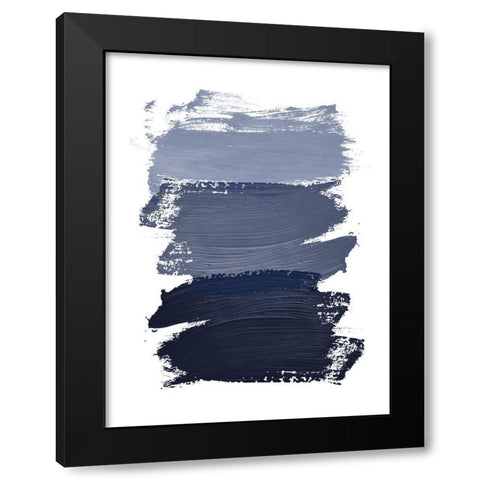 BluePaint Black Modern Wood Framed Art Print by Urban Epiphany