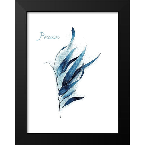 Gum Leaves Baltic Sea Black Modern Wood Framed Art Print by Urban Epiphany