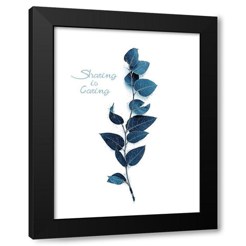 Tiny Branch Baltic Sea Black Modern Wood Framed Art Print by Urban Epiphany