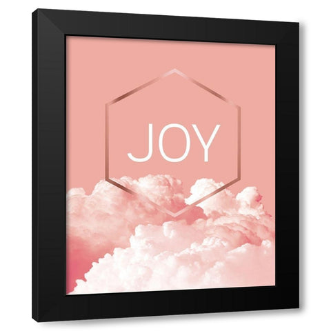 Love Joy Geo 3 Black Modern Wood Framed Art Print with Double Matting by Urban Epiphany