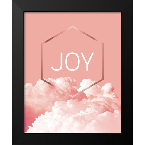 Love Joy Geo 3 Black Modern Wood Framed Art Print by Urban Epiphany