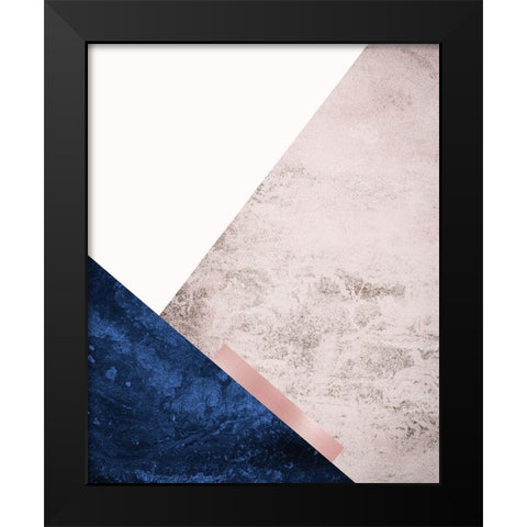 PinkNavy Mountains 3 Black Modern Wood Framed Art Print by Urban Epiphany
