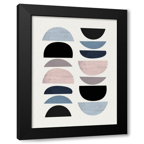 Mid Century Soft Luxe 7 Black Modern Wood Framed Art Print by Urban Epiphany