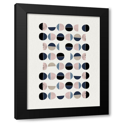 Mid Century Soft Luxe 9 Black Modern Wood Framed Art Print by Urban Epiphany