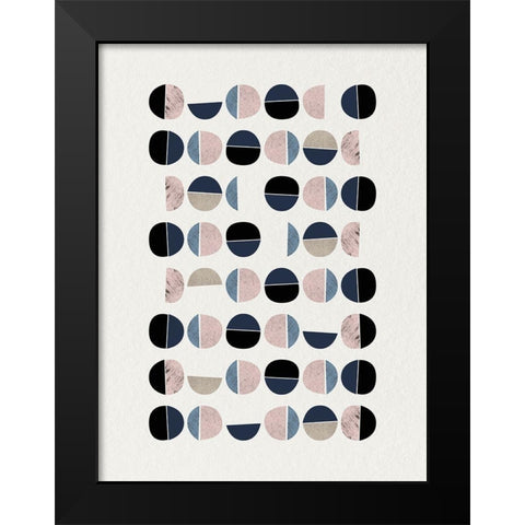 Mid Century Soft Luxe 9 Black Modern Wood Framed Art Print by Urban Epiphany