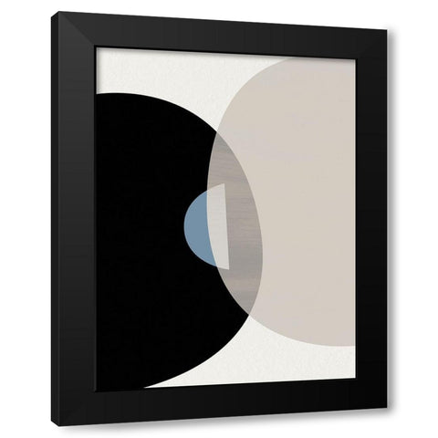 Mid Century Abstract 2 Black Modern Wood Framed Art Print with Double Matting by Urban Epiphany
