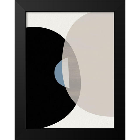 Mid Century Abstract 2 Black Modern Wood Framed Art Print by Urban Epiphany