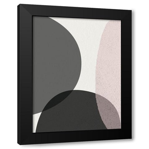 Minimalist Circles 4 Black Modern Wood Framed Art Print by Urban Epiphany