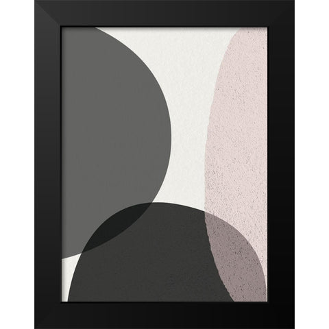 Minimalist Circles 4 Black Modern Wood Framed Art Print by Urban Epiphany