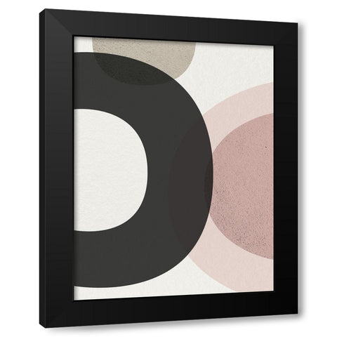 Minimalist Circles 5 Black Modern Wood Framed Art Print by Urban Epiphany