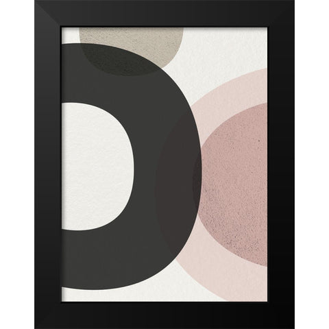 Minimalist Circles 5 Black Modern Wood Framed Art Print by Urban Epiphany