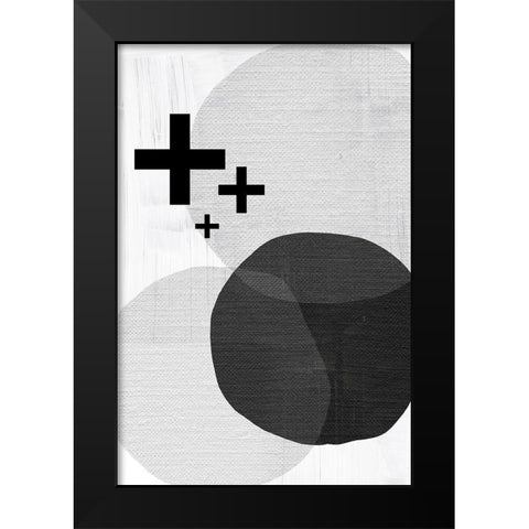 Black White Scandi Modern Black Modern Wood Framed Art Print by Urban Epiphany