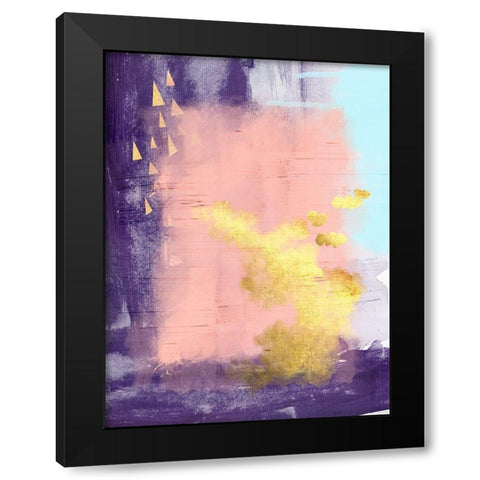 Bright Abstract Black Modern Wood Framed Art Print with Double Matting by Urban Epiphany