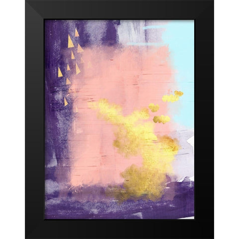 Bright Abstract Black Modern Wood Framed Art Print by Urban Epiphany