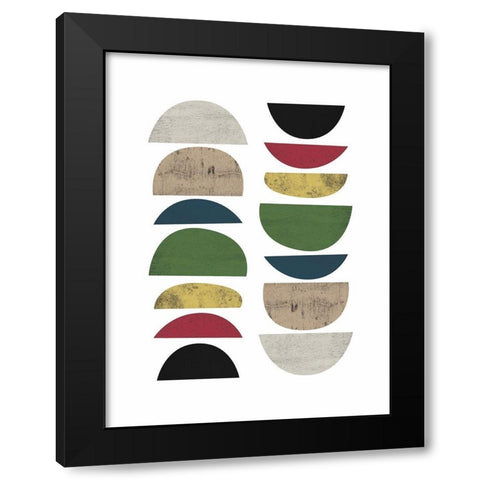 Mid Century Safari B Black Modern Wood Framed Art Print with Double Matting by Urban Epiphany