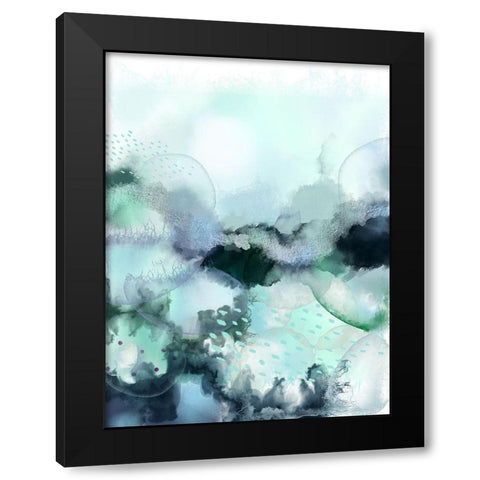 Evolving Ocean 1 Black Modern Wood Framed Art Print with Double Matting by Urban Epiphany