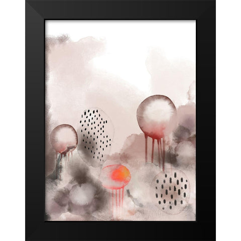 Togetherness Black Modern Wood Framed Art Print by Urban Epiphany