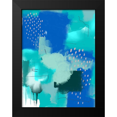 Scandi Abstract Black Modern Wood Framed Art Print by Urban Epiphany