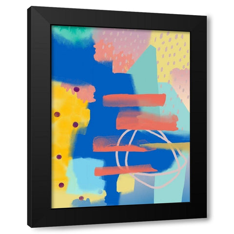 Summer Scandi Black Modern Wood Framed Art Print with Double Matting by Urban Epiphany