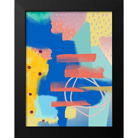 Summer Scandi Black Modern Wood Framed Art Print by Urban Epiphany