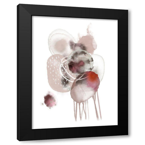 Sensetive Space Black Modern Wood Framed Art Print by Urban Epiphany