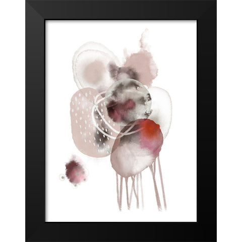 Sensetive Space Black Modern Wood Framed Art Print by Urban Epiphany