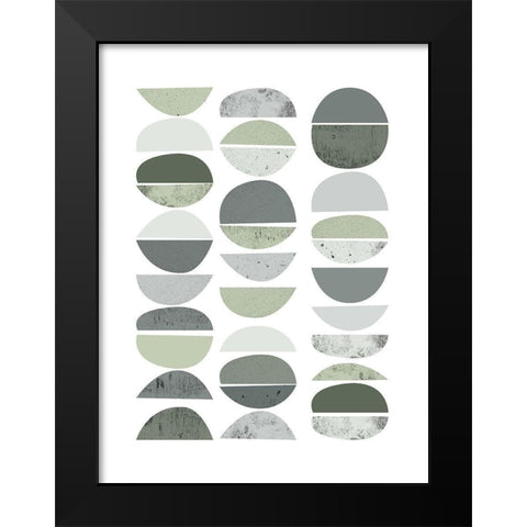 Mid Century ColorDew 2 Black Modern Wood Framed Art Print by Urban Epiphany