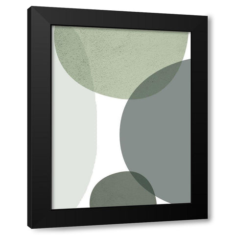 Mid Century ColorDew 3 Black Modern Wood Framed Art Print with Double Matting by Urban Epiphany