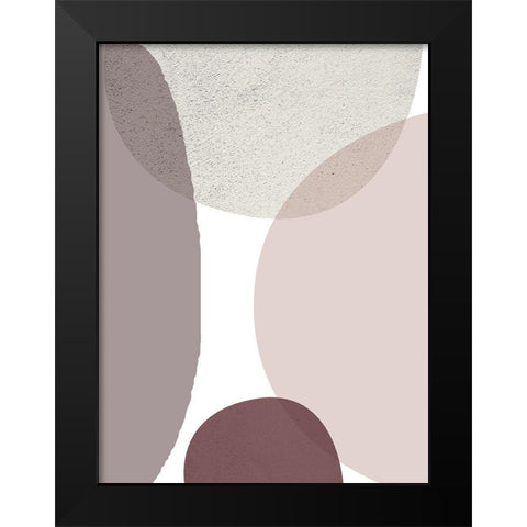 Mid Century ColorDew Burgundy 3 Black Modern Wood Framed Art Print by Urban Epiphany
