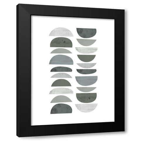 Mid Century ColorDew 4 Black Modern Wood Framed Art Print by Urban Epiphany