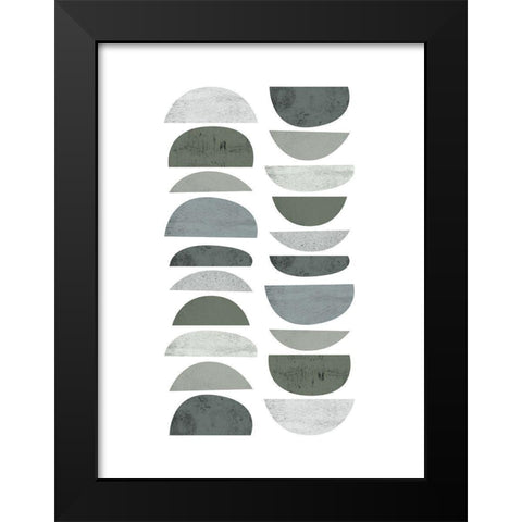 Mid Century ColorDew 4 Black Modern Wood Framed Art Print by Urban Epiphany