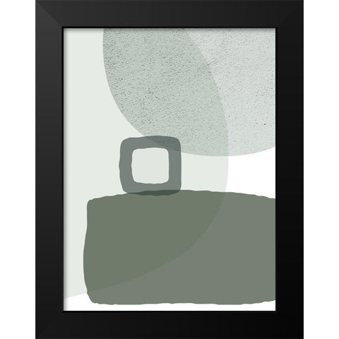 Mid Century ColorDew 5 Black Modern Wood Framed Art Print by Urban Epiphany