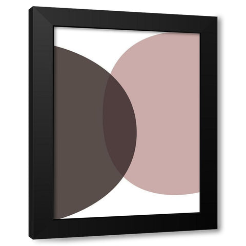 Mid Century ColorDew Burgundy 8 Black Modern Wood Framed Art Print by Urban Epiphany