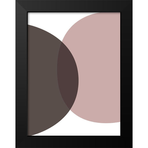 Mid Century ColorDew Burgundy 8 Black Modern Wood Framed Art Print by Urban Epiphany