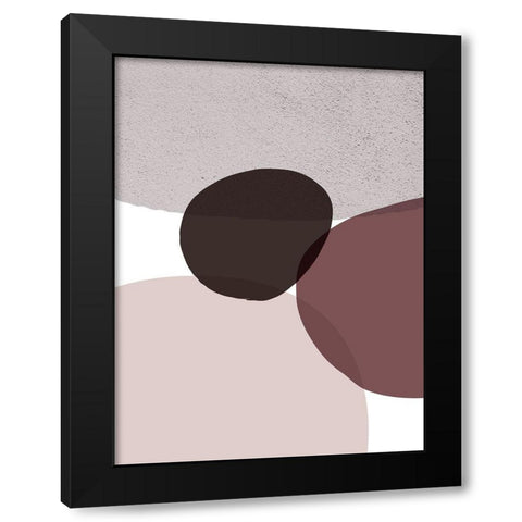 Mid Century ColorDew Burgundy 9 Black Modern Wood Framed Art Print by Urban Epiphany