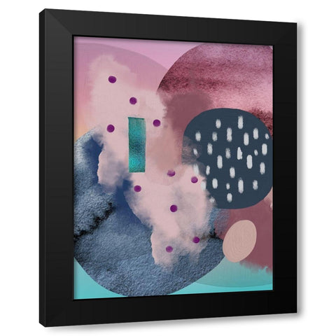Floating 2 Black Modern Wood Framed Art Print by Urban Epiphany