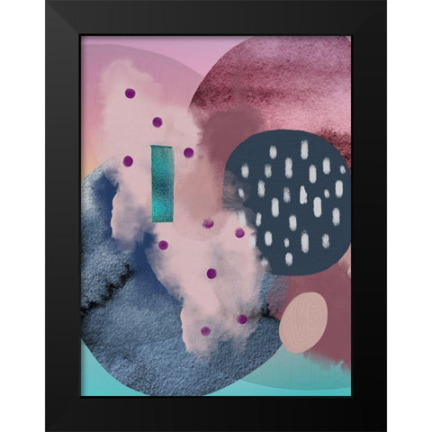 Floating 2 Black Modern Wood Framed Art Print by Urban Epiphany