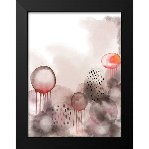 Harmonious Black Modern Wood Framed Art Print by Urban Epiphany
