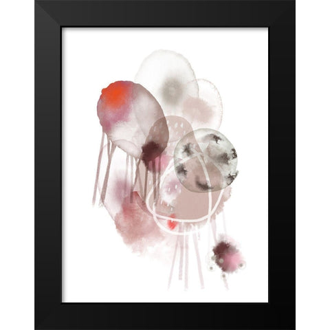 New Friendship Black Modern Wood Framed Art Print by Urban Epiphany